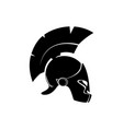 silhouette roman or greek helmet vector image