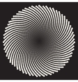 black and white spiral circles swirl vector image