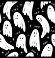 cute ghost seamless pattern halloween vector image vector image