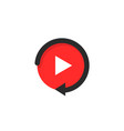 replay icon like video play button vector image