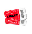 cinema tickets concert movie theater ticket vector image