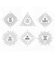 tribal boho frames starburst inspirational logo vector image