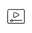 video player sketch icon vector image