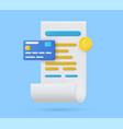 3d bill payment vector image