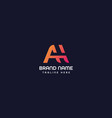 ah modern letter logo vector image