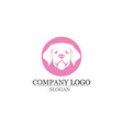 dog love symbols logo and template vector image