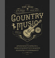 font country music craft retro vintage typeface vector image vector image