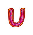 glazed cookie alphabet vector image vector image