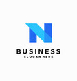 modern geometric n initial logo designs concept vector image