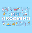 pet grooming services concept icon with text vector image