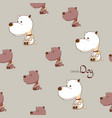 cute cartoon dog vector image