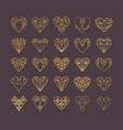 line icons of heart vector image