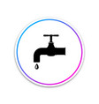 water tap with a falling drop icon isolated vector image