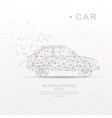 car shape digitally drawn low poly wire frame vector image vector image
