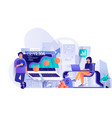 cryptocurrency investment concept in flat design vector image