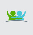 friendship between two people vector image vector image