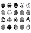 happy easter eggs outline vector image vector image