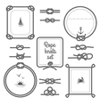 rope frames black and white set vector image