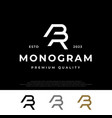 monogram logo design initial letter br logotype vector image vector image