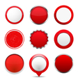 red round buttons vector image vector image