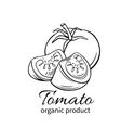badge tomato vector image