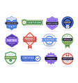 certified badge company partner tag checked vector image