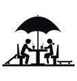 garden restaurant black vector image