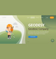 geodesy website template vector image vector image