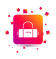 white suitcase for travel icon isolated on vector image