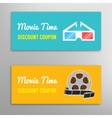cinema movie discount coupon vector image