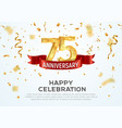 75 years anniversary banner template vector image
