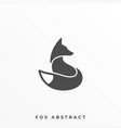 fox silhouette template vector image