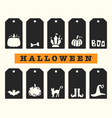 halloween gift tags templates set vector image vector image