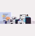 mix race traders stock market brokers analyzing vector image