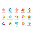 set logo design templates vector image