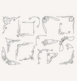 set of elegant corners and frame borders vector image vector image