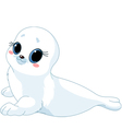 Cute baby seal cartoon Royalty Free Vector Image