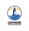 lighthouse logo template building vector image vector image