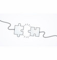 business concept connecting puzzle pieces solving vector image
