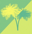 yellow green palm tree vector image vector image