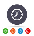 clock time sign icon mechanical watch symbol vector image