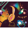popart concert poster vector image vector image