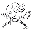 chef hat with spoon vector image