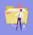 find errors and problems in file and paperwork vector image