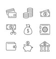 robotic arm line icon vector image vector image
