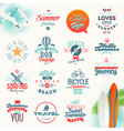 set of travel and summer vacation type design vector image vector image