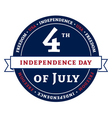 symbol american 4th july independence day vector image vector image