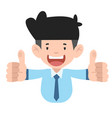 business man big thumbs up vector image