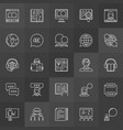 learning a foreign language icons vector image