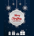 merry christmas and happy new year 2019 on blue na vector image